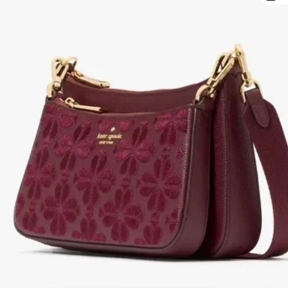 NWT Kate Spade New York Duet Spade Flower Convertible Crossbody Clutch Bag - Picture 1 of 11